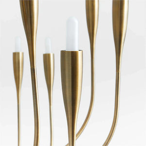 Lione Large Brass Candelabra Chandelier Light - view 6