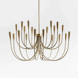 Lione Large Brass Candelabra Chandelier Light - view 2