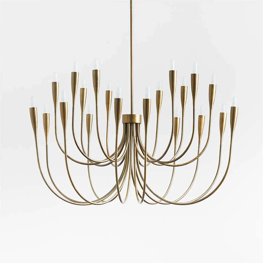 Lione Large Brass Candelabra Chandelier Light - view 2