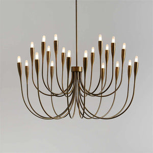 Lione Large Brass Candelabra Chandelier Light