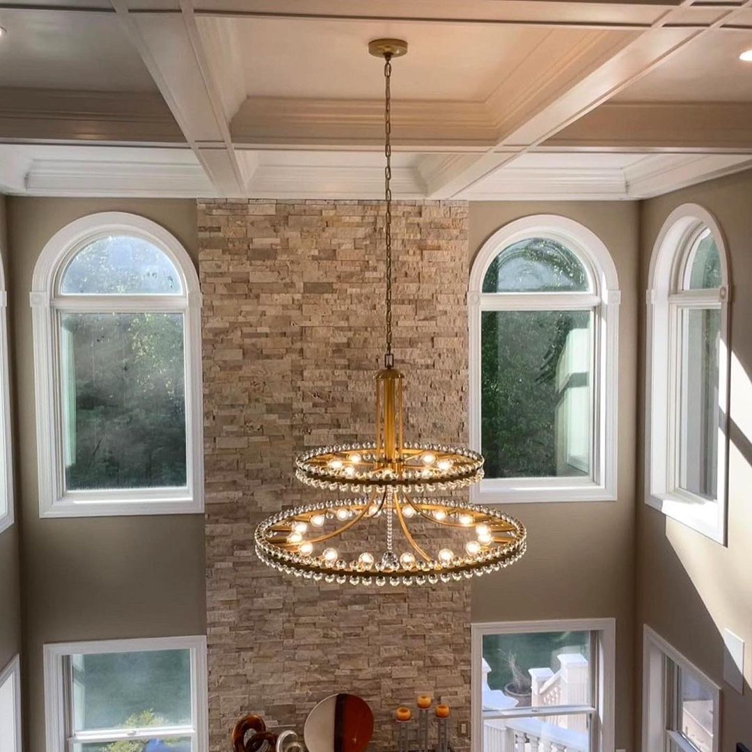 Modern 2/3 Ring Glass Ball Chandelier for Low-ceiling - view 12