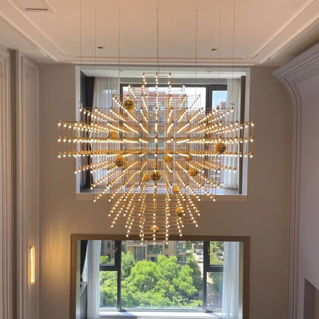 Modern Star Cube Chandelier for Living Room/Staircase/Foyer - view 2