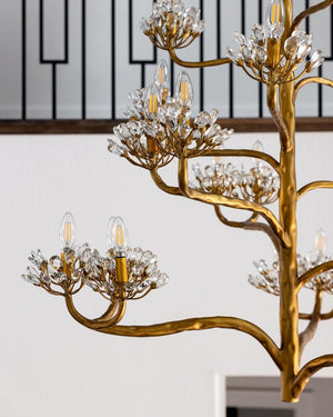 Luxury Branch Flower Chandelier in Gold for Living Room Staircase and Bedroom Lighting - view 9