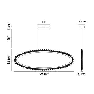 Scoppia Integrated LED Linear Chandelier - view 5
