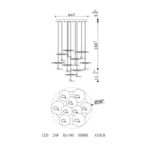 Lagatto Round Chandelier 9-Light - view 7