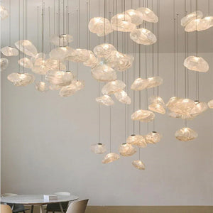 Industrial Metal Glass Bubble Irregular Oval Staircase Chandeliers - view 6