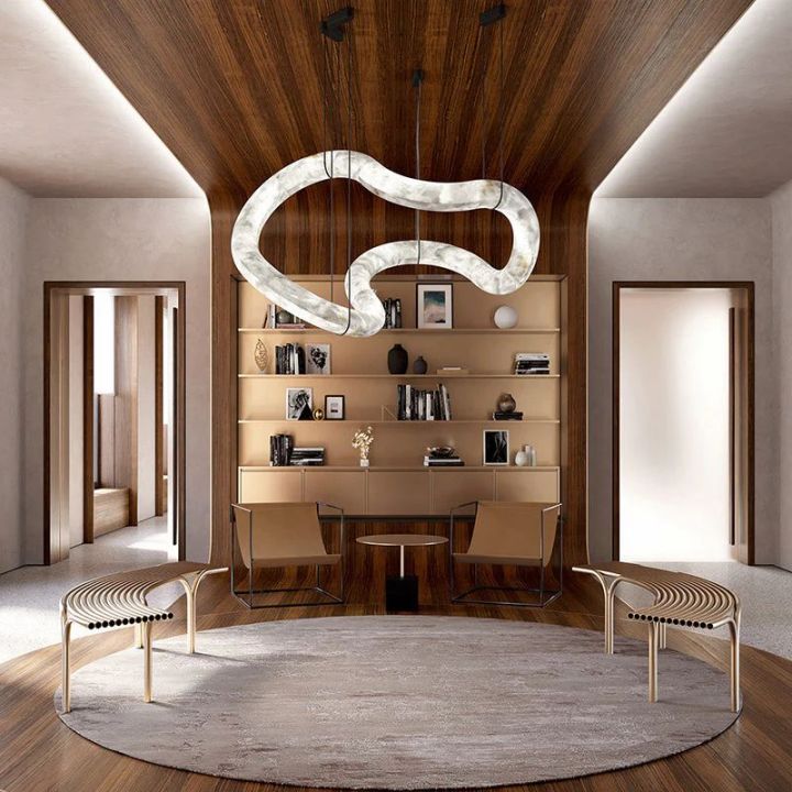 Infinity Symmetrical Alabaster Chandelier - view 2