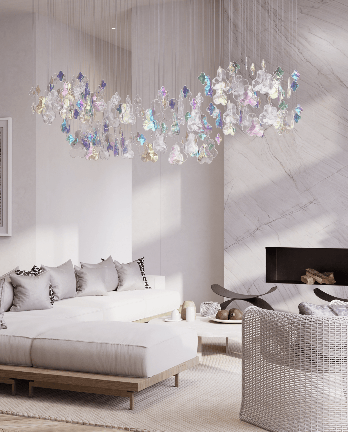 Galaxy Iris Iridescent Blossom Chandelier - view 12