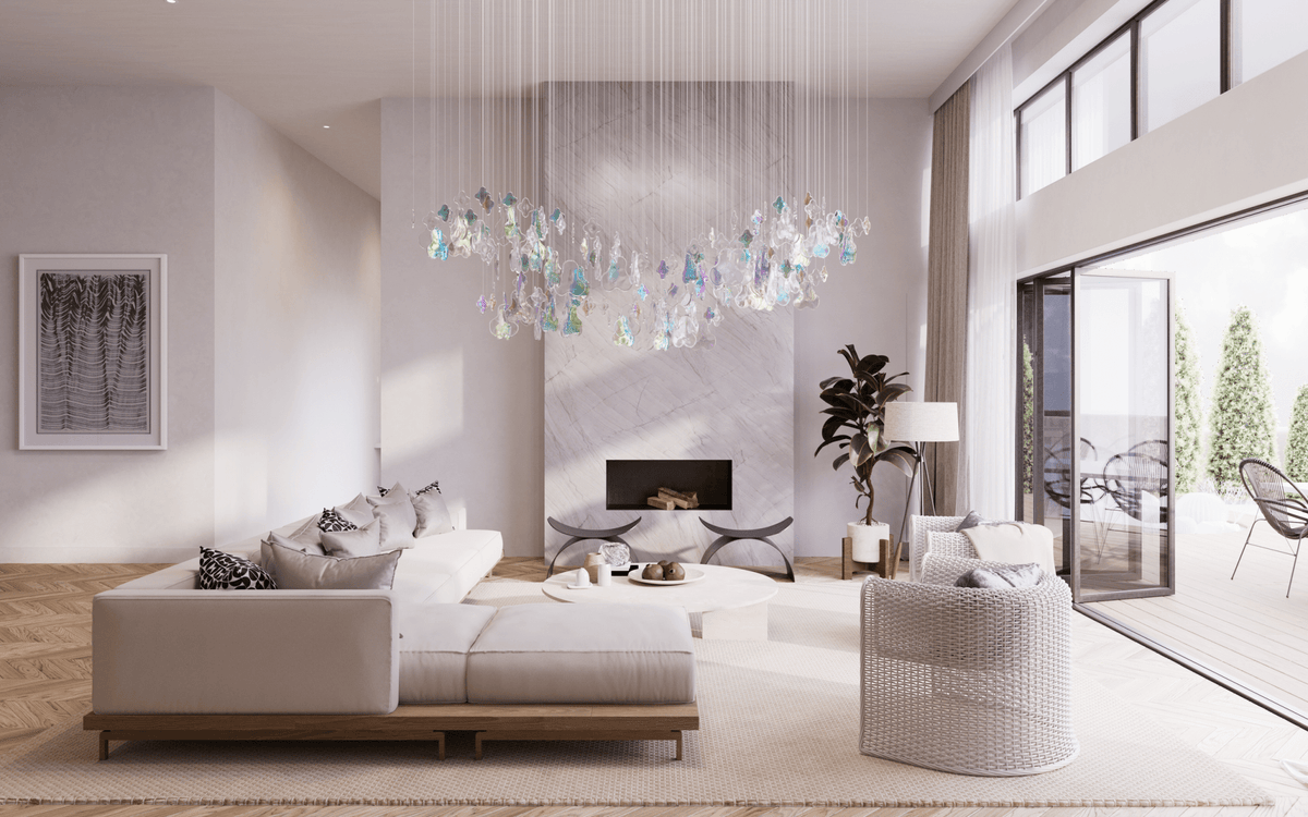 Galaxy Iris Iridescent Blossom Chandelier - view 13