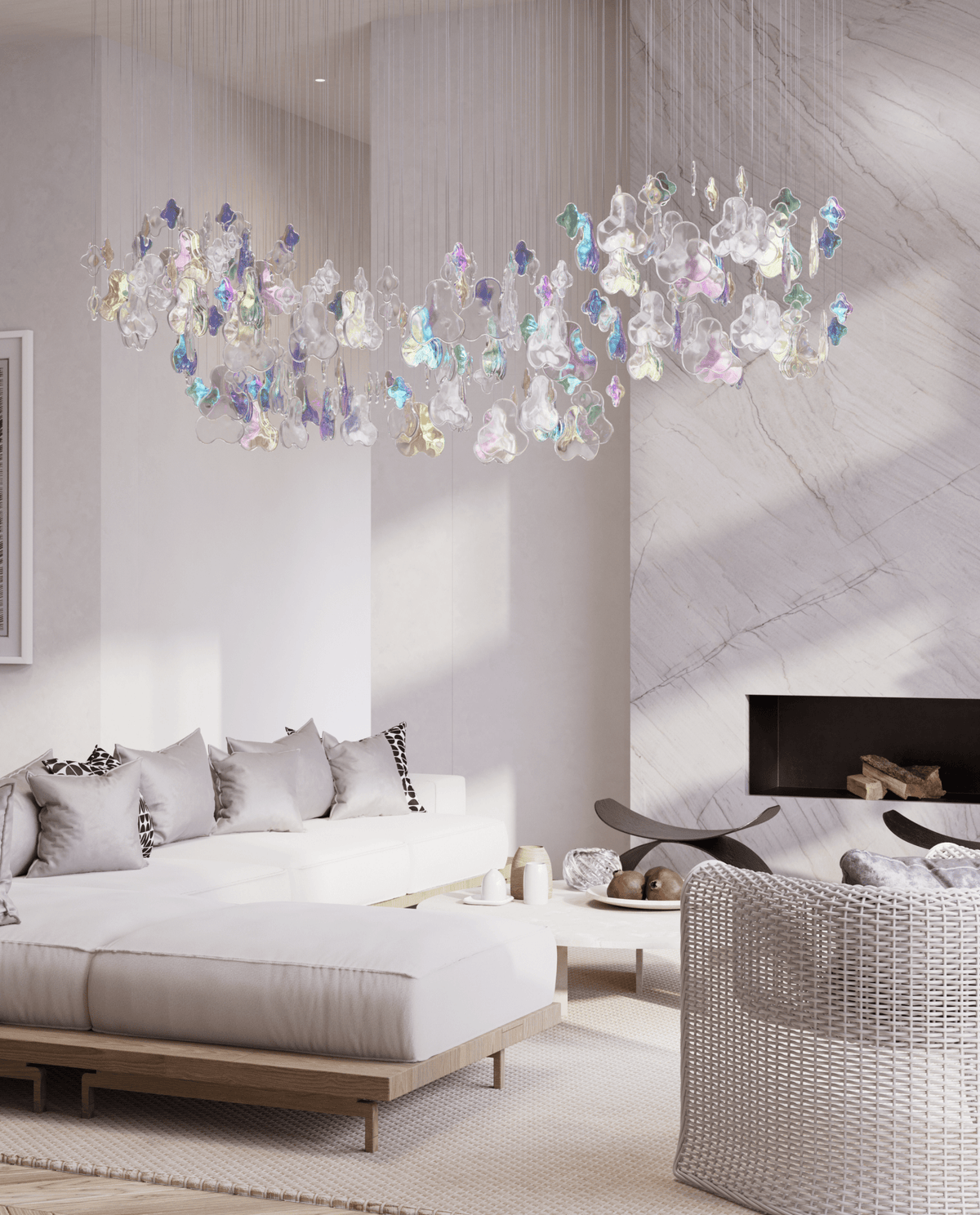 Galaxy Iris Iridescent Blossom Chandelier - view 3