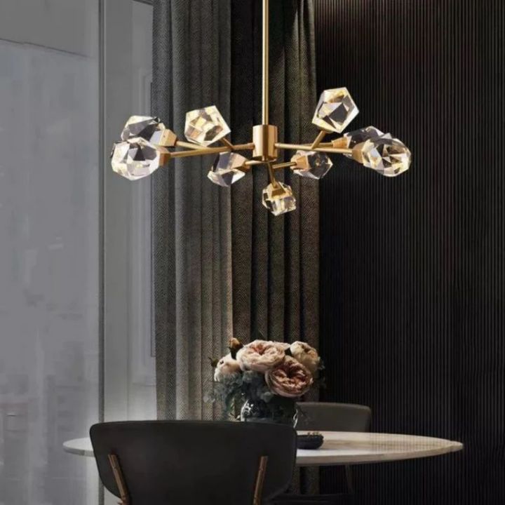 Isaro Faceted Oval Chandelier For Living Room - view 4
