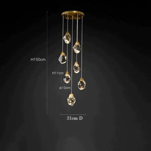 Isaro Faceted Round Pendant For Dining Room - view 4