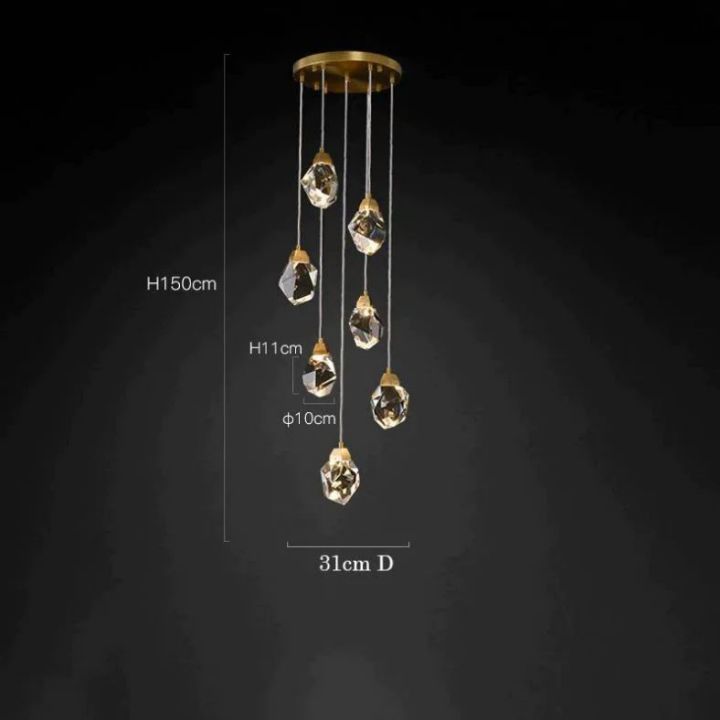 Isaro Faceted Round Pendant For Dining Room - view 4