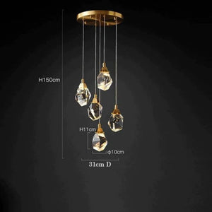 Isaro Faceted Round Pendant For Dining Room - view 3