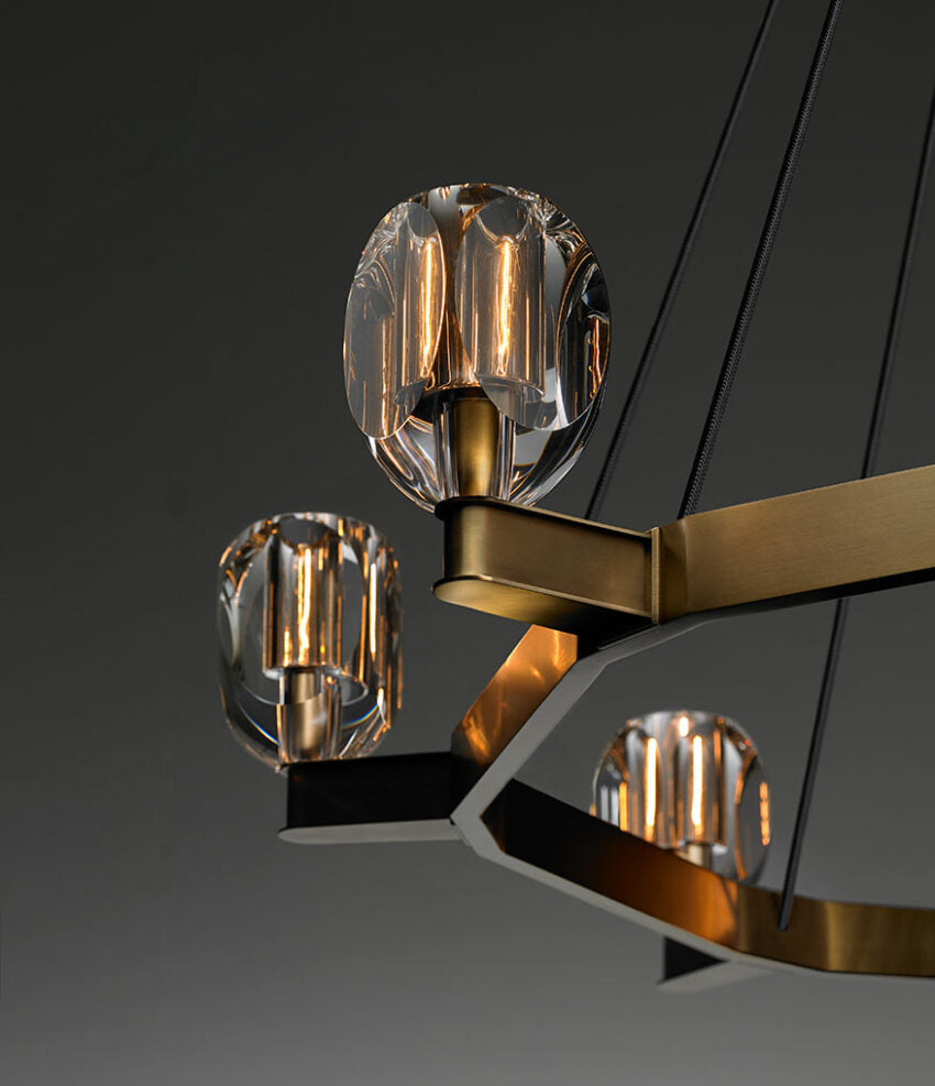 Canson Circular Modern Chandelier For Living Room - view 3