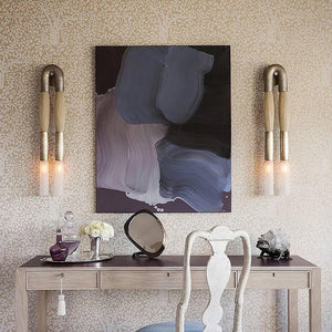 Double Head Antonia Horsehair Sconce, glass wall sconce - view 18