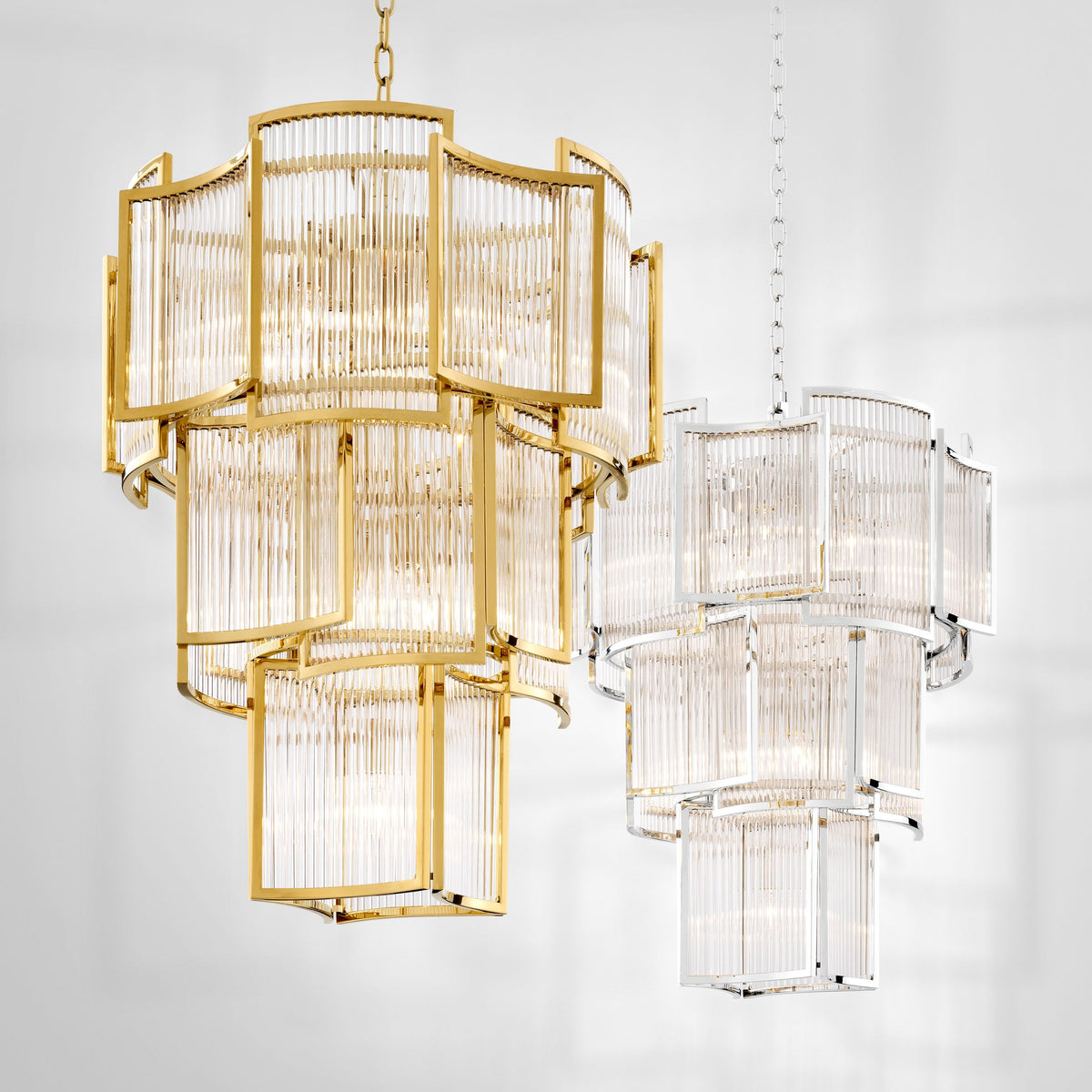 Jet Set Modern Chandelier - Gold/Nickel/Antique Brass - view 12