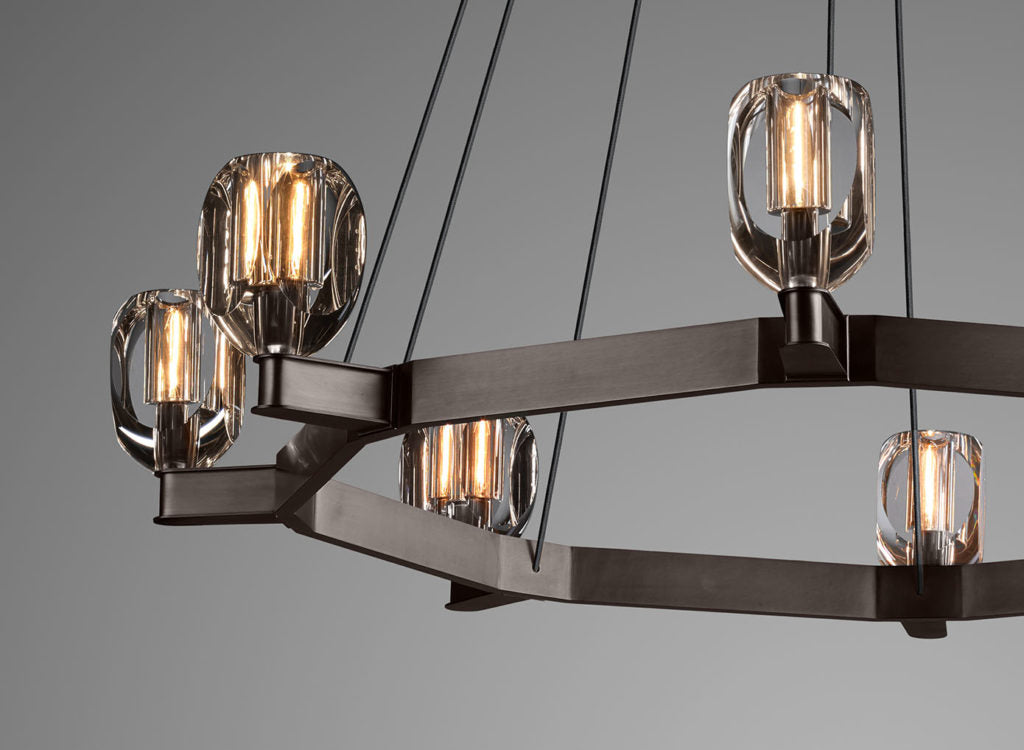Canson Circular Modern Chandelier For Living Room - view 8