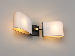 Dessay Double Sconce, solid brass wall sconce