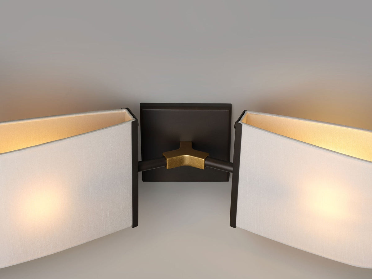 Dessay Double Sconce, solid brass wall sconce - view 4