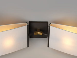 Dessay Double Sconce, solid brass wall sconce - view 4