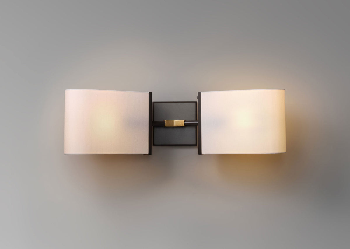 Dessay Double Sconce, solid brass wall sconce - view 2