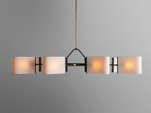 Dessay Linear Chandelier, solid brass