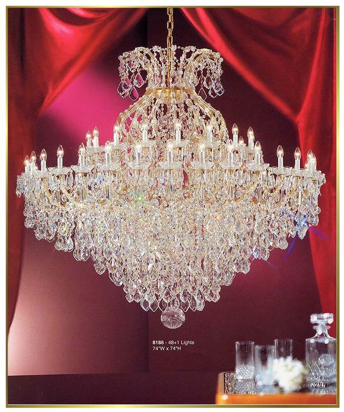 Golden crystal chandelier maria theresa