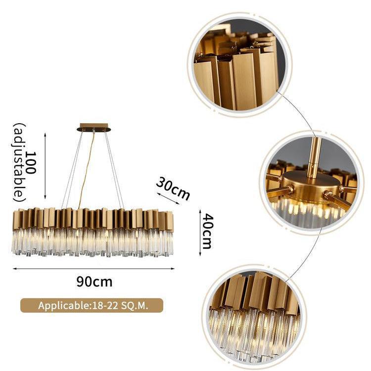 Kubica Oval Crystal Chandelier - view 8