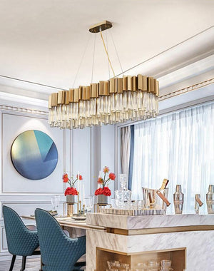 Kubica Oval Crystal Chandelier - view 4