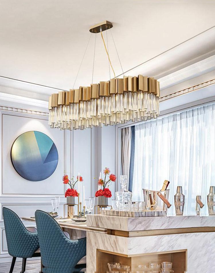 Kubica Oval Crystal Chandelier - view 4