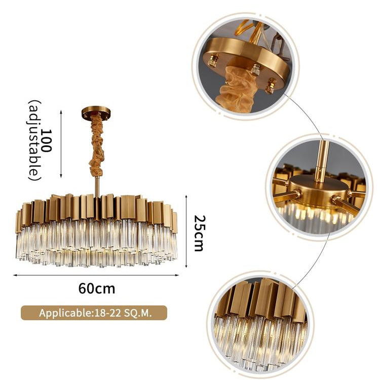 Kubica Round Crystal Chandelier - view 7