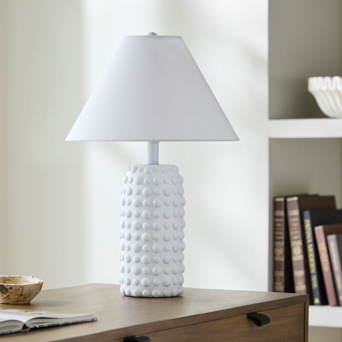 Modern European furniture - Bobbled Base Accent Table Lamp