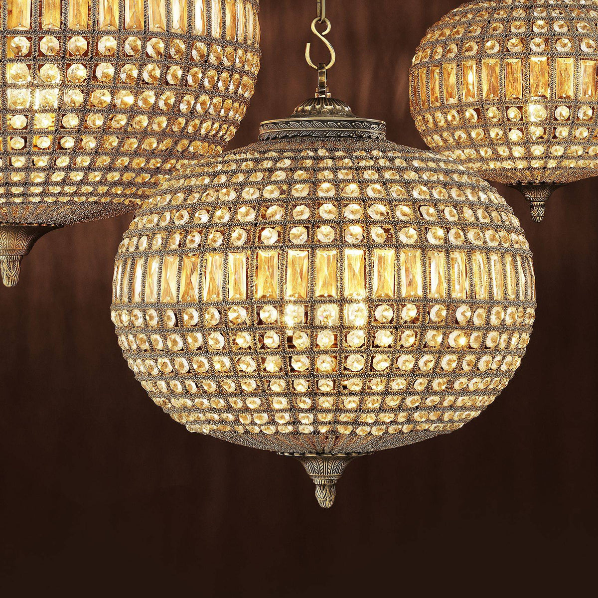 Eternity Oval M Modern Brass Chandelier - Brass - view 4