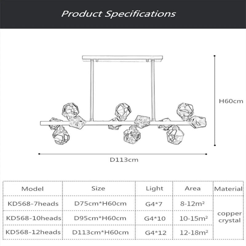 Nicole Crystal Linear Chandelier - view 5