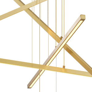 Cooper  Modern Brass Chandelier - Brass - view 4