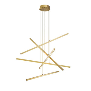 Cooper  Modern Brass Chandelier - Brass - view 2