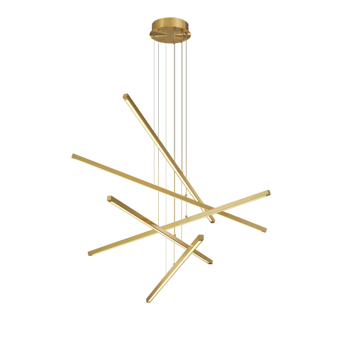 Cooper  Modern Brass Chandelier - Brass - view 3