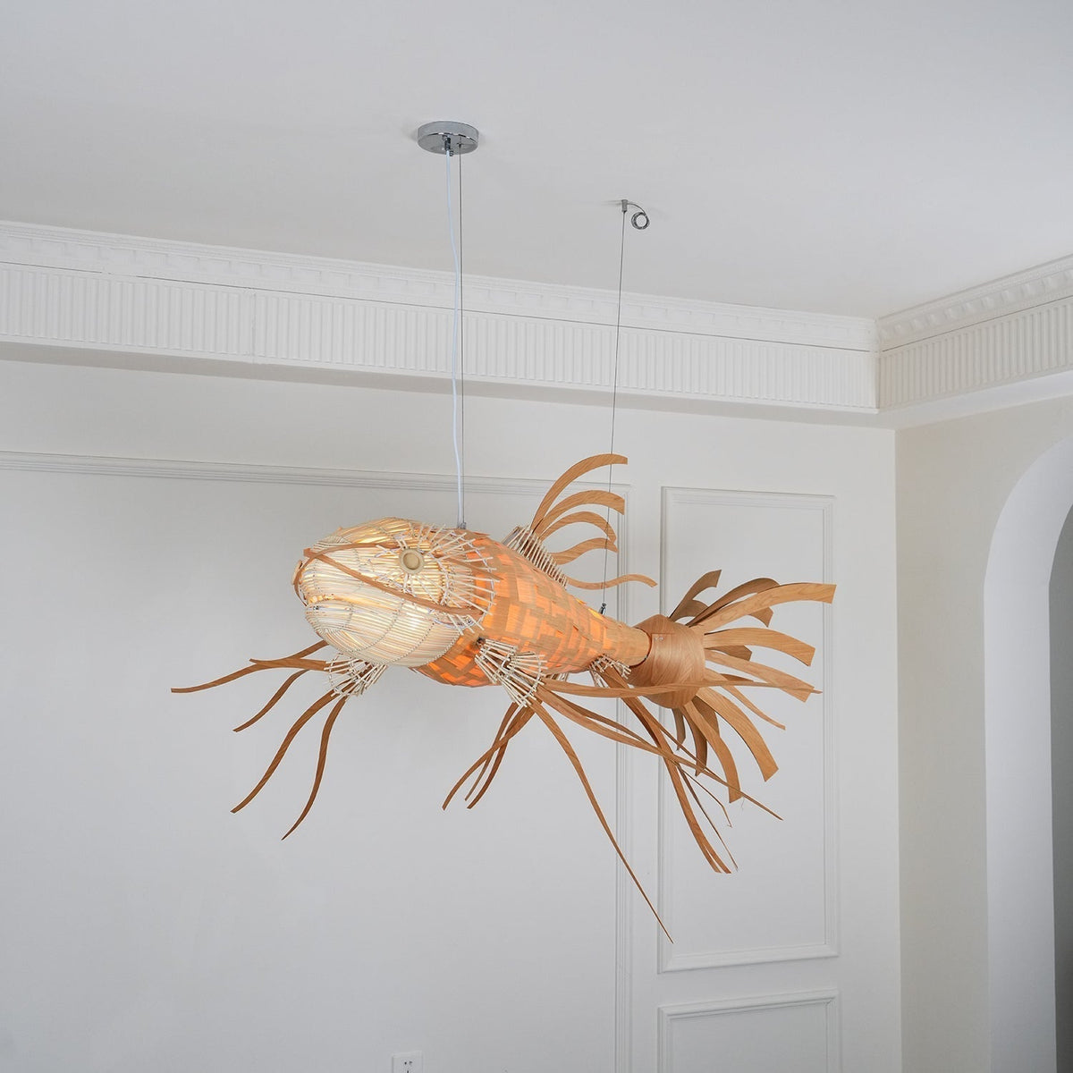 Koi Crystal Spiral Chandelier - view 6