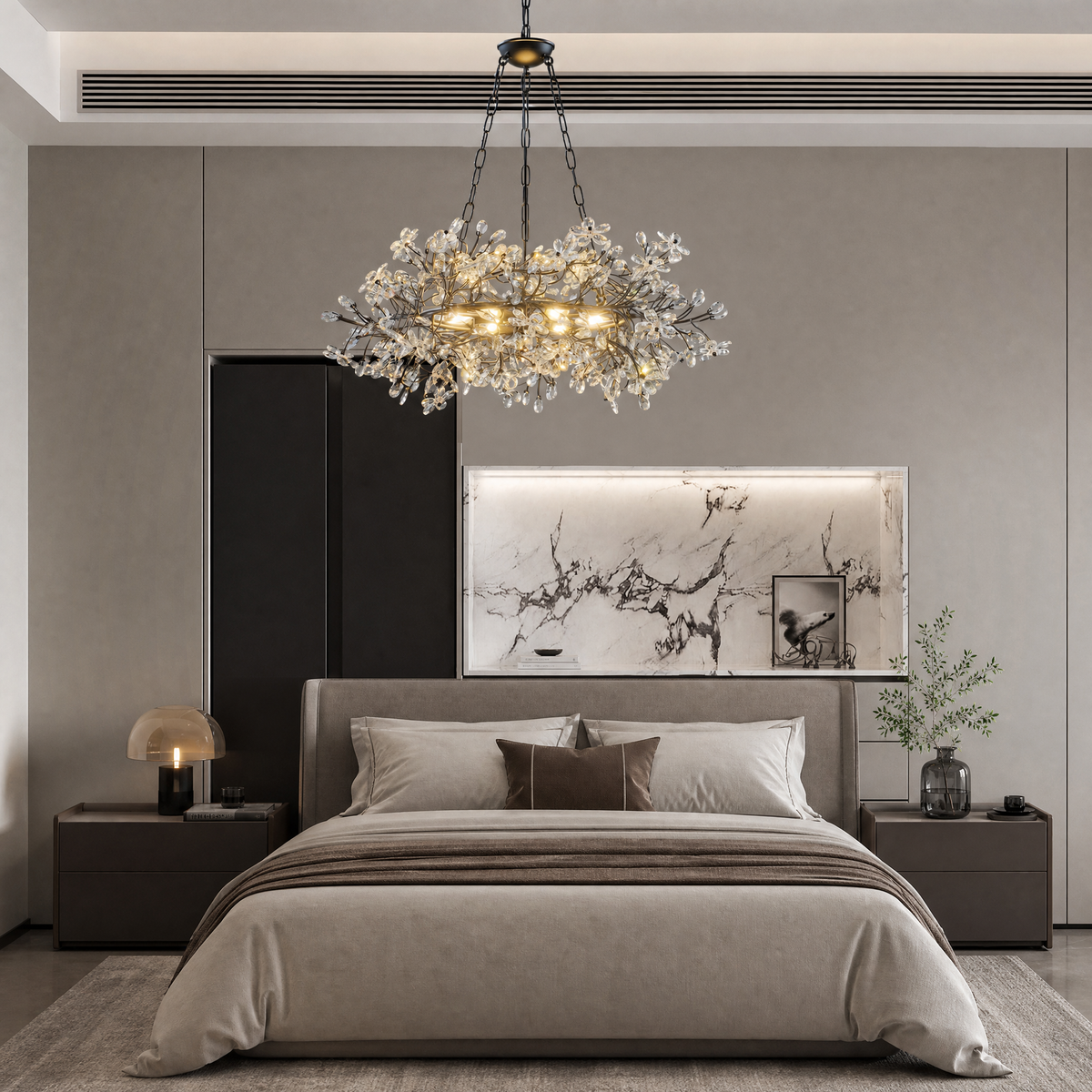Rowan Twig Round Black Chandelier 31.5"D - view 5