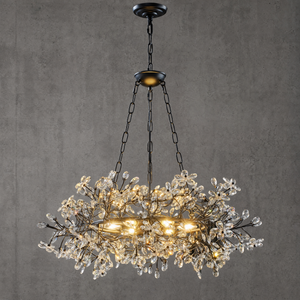 Rowan Twig Round Black Chandelier 31.5"D - view 8