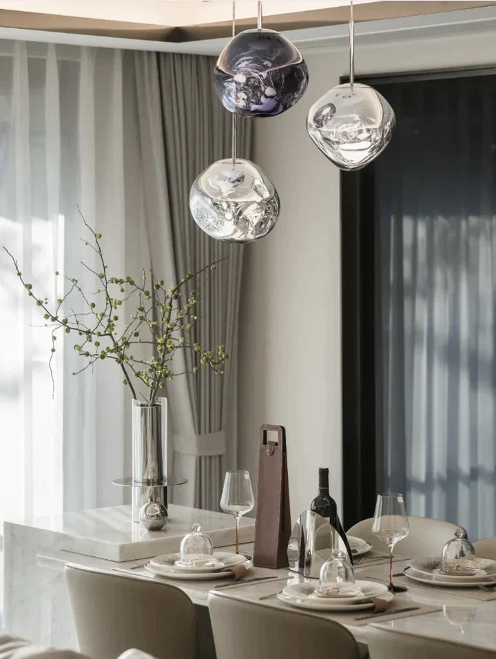 Modern Rock Glass Special Shape Pendant Lighting, chandelier - view 5