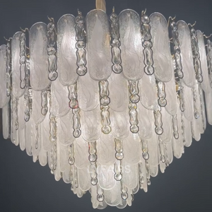 Modern Feather Crystal Chandelier in Chrome/Gold Finish for High/Low-ceiling - view 5