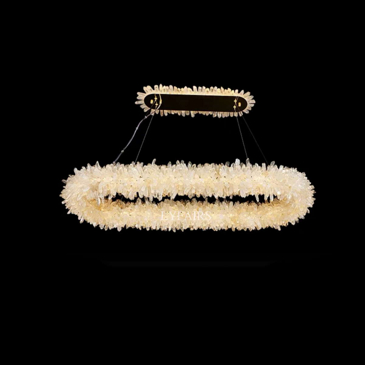 Modern Round/Oval/Linear/Square Natural Crystal Chandelier - view 4