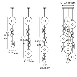 Modern Art Design Radiant Glass Chandelier - view 10