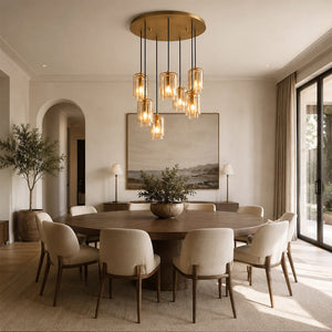 Lacore Amber Glass Cluster Chandelier - view 9