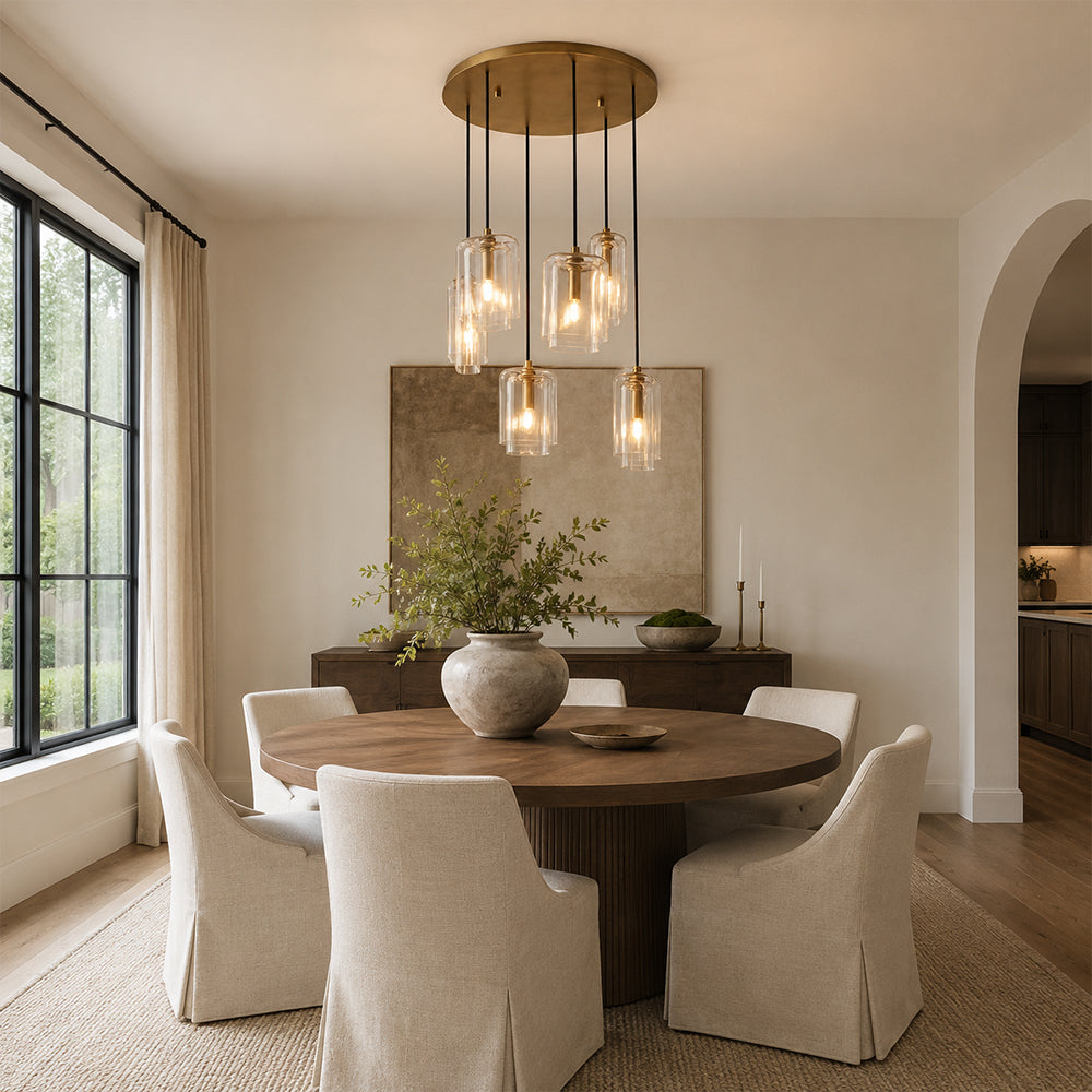 Lacore Clear Glass Cluster Chandelier - view 8