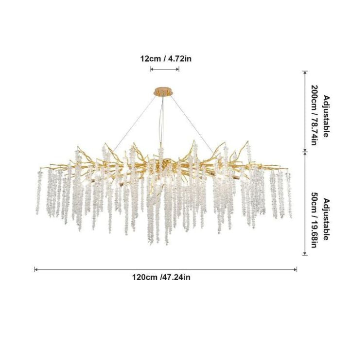 Lacuna white branch chandelier - view 9