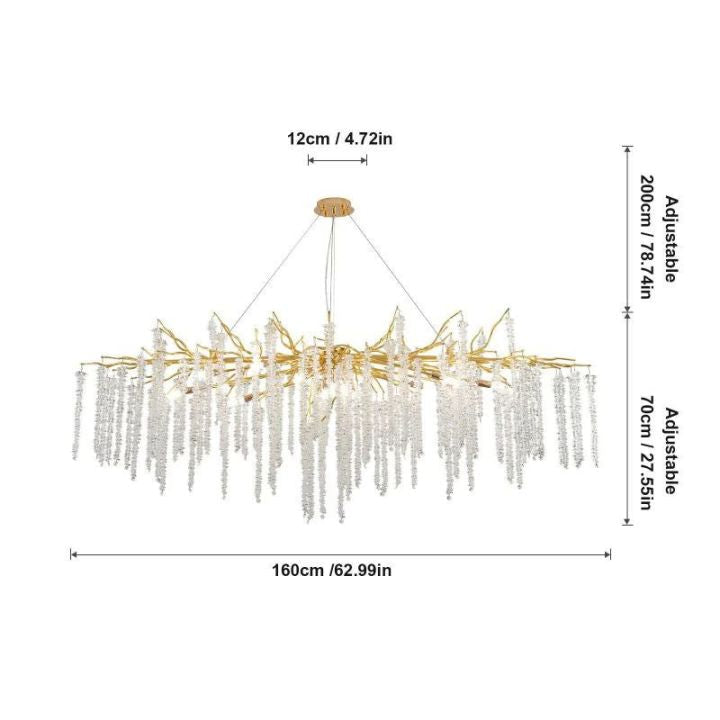 Lacuna white branch chandelier - view 8