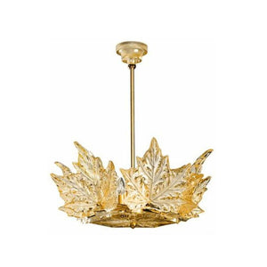 Maple Leaf Crystal Single Layer Chandelier - view 2